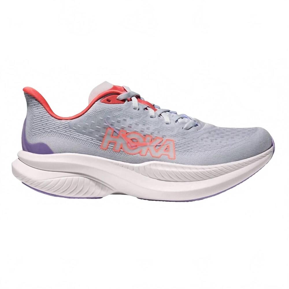 NEW HOKA women's mach 6 running shoes in pale dusk/gull